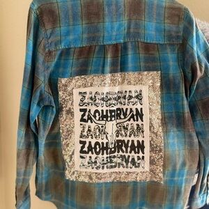 Mossimo Supply Co. Blue Plaid Button Down Shirt